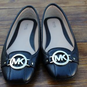 Michael Kors Black and Gold Flats